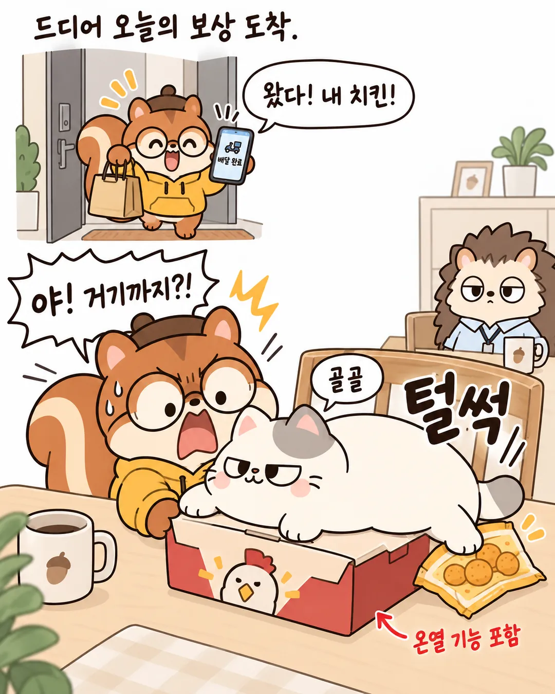 퇴근은 고양이 결재부터 12번 카드