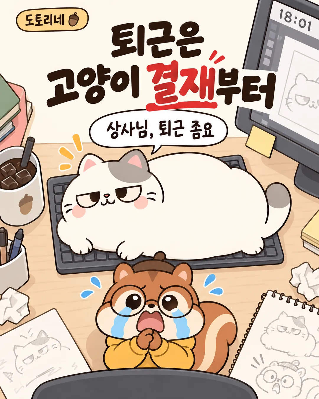 퇴근은 고양이 결재부터 1